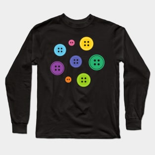 Rainbow Buttons Long Sleeve T-Shirt